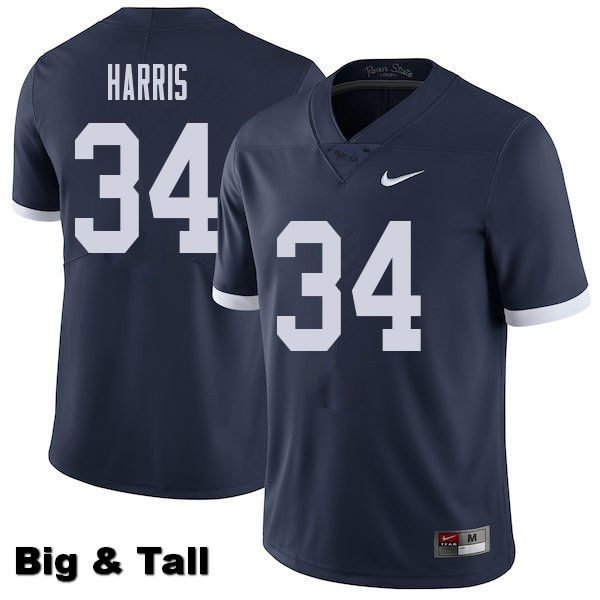 NCAA Nike Men's Penn State Nittany Lions Franco Harris #34 College Football Authentic Throwback Big & Tall Navy Stitched Jersey UGL7298FC